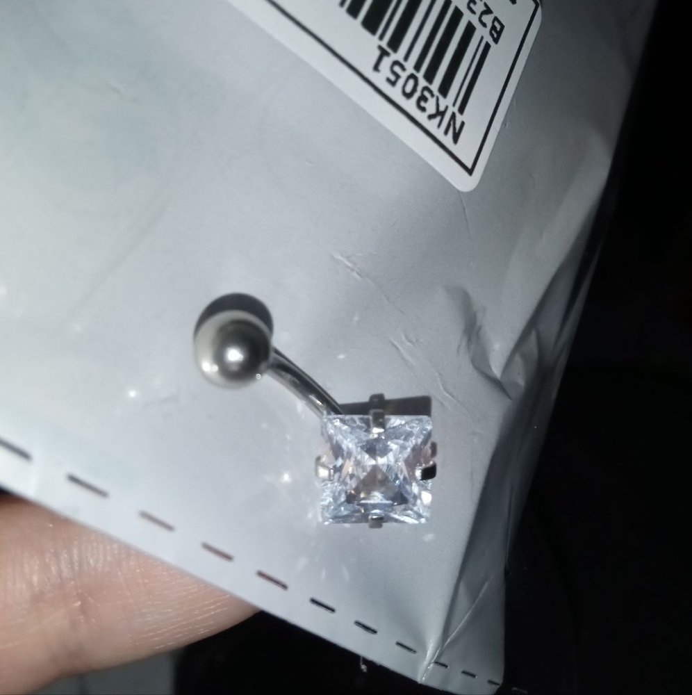 Crystal belly ring
